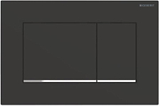 115.883.14.1 клавиша двойного смыва Sigma 30 NEW к 111.300/350/361/362/380/390/796 не оставляет отпечатков пальцев, черный мат/хром глянц/черный мат 250_100_Array